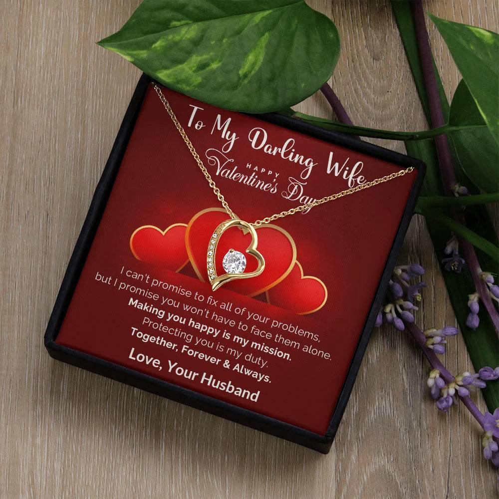 To My Darling Wife Making You Smile is my Mission Forever Love Pendant Necklace