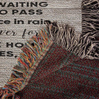 To My Daughter Be Brave, Bold and Beautiful - Life is Learning to Dance in the Rain Inspirational Heirloom Woven Blanket