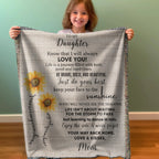 To My Daughter Be Brave, Bold and Beautiful - Life is Learning to Dance in the Rain Inspirational Heirloom Woven Blanket