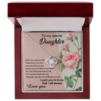 To My Daughter, I held You In My Arms Love Knot Necklace