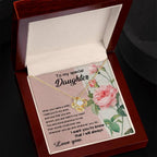 To My Daughter, I held You In My Arms Love Knot Necklace