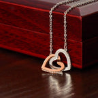 To My Daughter I Love You For The Little Girl You Once Were The Precious Daughter You Will Always Be Interlocking Hearts Necklace