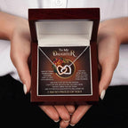 To My Daughter I Love You For The Little Girl You Once Were The Precious Daughter You Will Always Be Interlocking Hearts Necklace