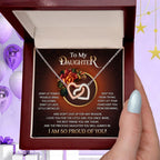 To My Daughter I Love You For The Little Girl You Once Were The Precious Daughter You Will Always Be Interlocking Hearts Necklace