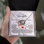To My Daughter - I Will Always Be Your Biggest Fan - Interlocking Hearts Necklace