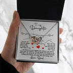 To My Daughter - I Will Always Be Your Biggest Fan - Interlocking Hearts Necklace