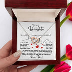 To My Daughter - I Will Always Be Your Biggest Fan - Interlocking Hearts Necklace