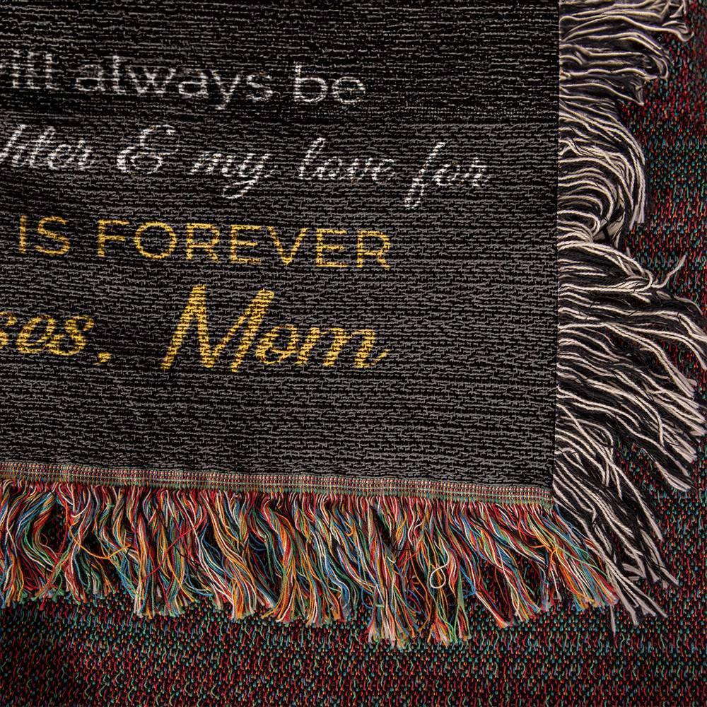 To My Daughter My Love Will Follow You Personalized Heirloom Woven Blanket