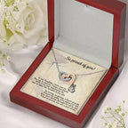 To My Daughter - Proud Of You - Interlocking Hearts Necklace