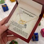 To My Daughter - Proud Of You - Interlocking Hearts Necklace
