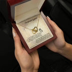 To My Daughter - Proud Of You - Interlocking Hearts Necklace
