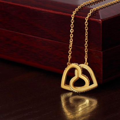 To My Daughter - Proud Of You - Interlocking Hearts Necklace - Mallard Moon Gift Shop