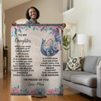 To My Daughter - You are Braver than you Believe and Loved More Than You Know Heirloom Woven Blanket