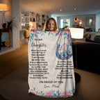 To My Daughter - You are Braver than you Believe and Loved More Than You Know Heirloom Woven Blanket