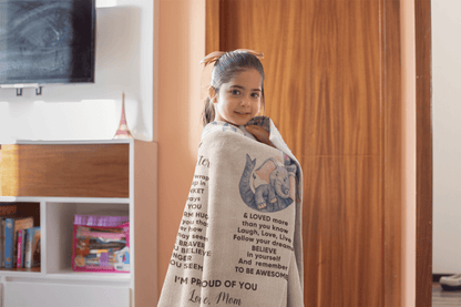 To My Daughter - You are Braver than you Believe and Loved More Than You Know Heirloom Woven Blanket - Mallard Moon Gift Shop
