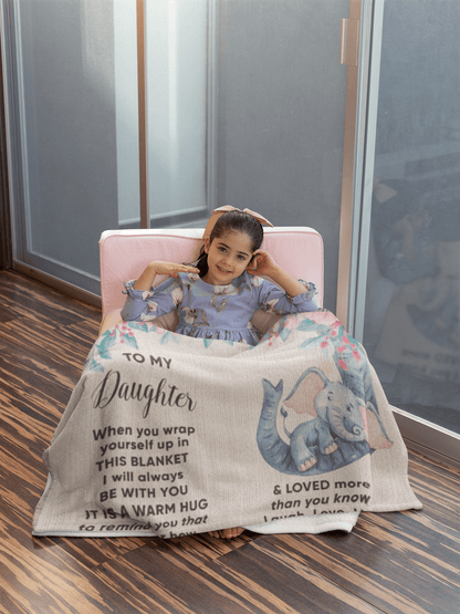 To My Daughter - You are Braver than you Believe and Loved More Than You Know Heirloom Woven Blanket - Mallard Moon Gift Shop