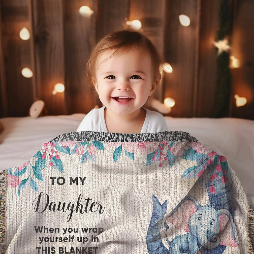 To My Daughter - You are Braver than you Believe and Loved More Than You Know Heirloom Woven Blanket