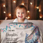 To My Daughter - You are Braver than you Believe and Loved More Than You Know Heirloom Woven Blanket