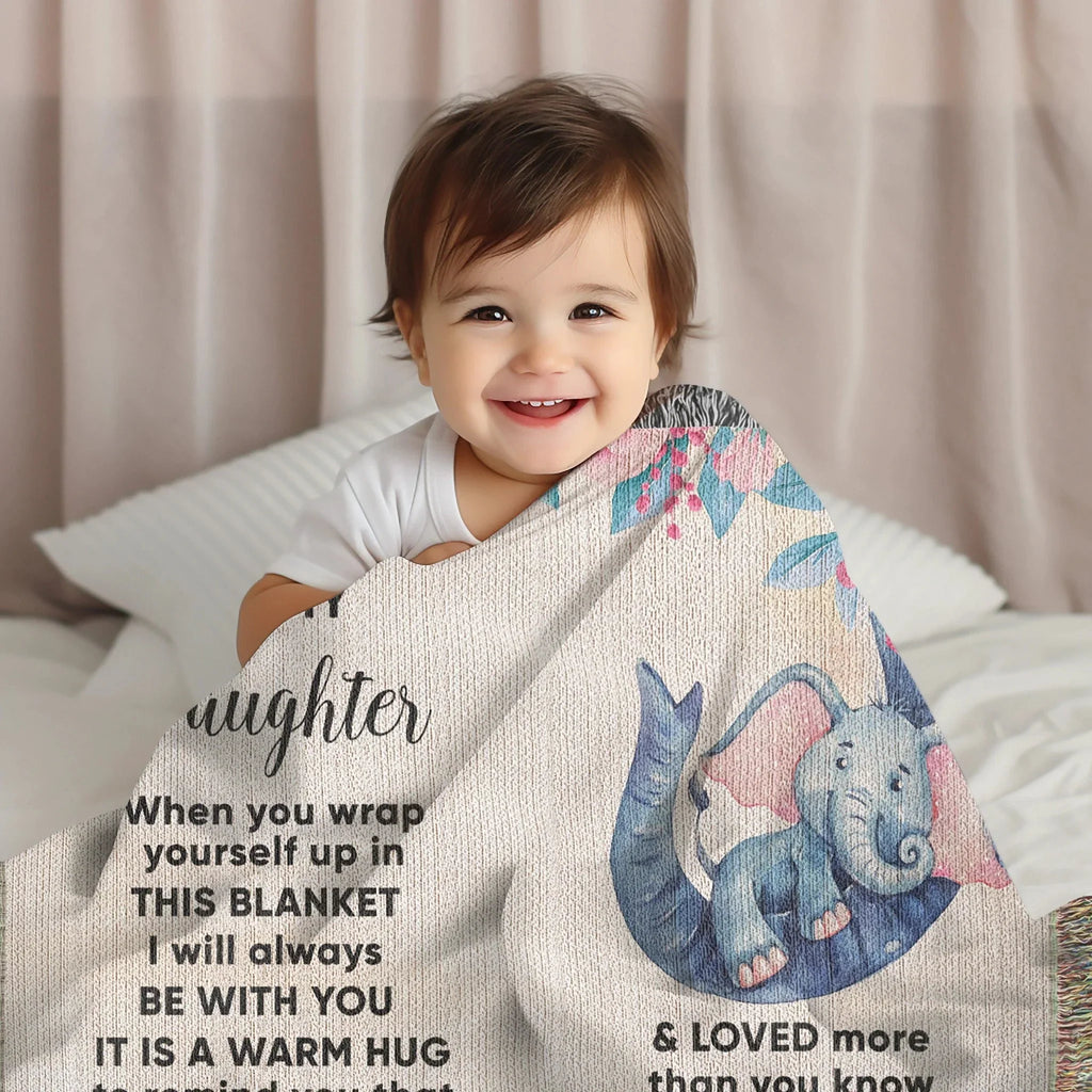 To My Daughter - You are Braver than you Believe and Loved More Than You Know Heirloom Woven Blanket