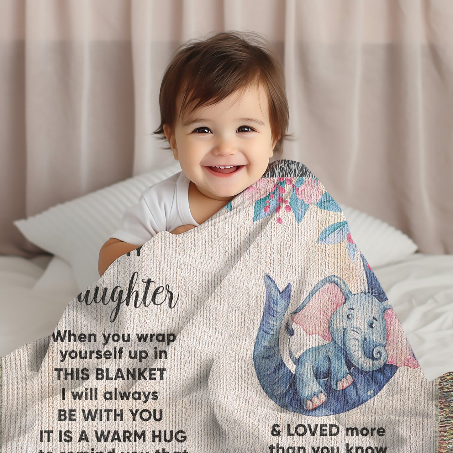 To My Daughter - You are Braver than you Believe and Loved More Than You Know Heirloom Woven Blanket - Mallard Moon Gift Shop