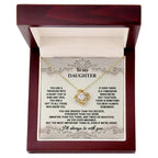 To My Daughter You are Kind and True Love Knot Necklace