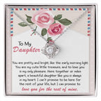 To My Daughter-You Are My Treasure Love Knot Necklace