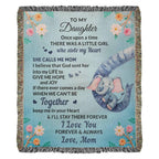To My Daughter, You bring me Hope and Joy Love, Mom Heirloom Woven Blanket, Birthday, Holiday, Heartfelt Personalized Gift