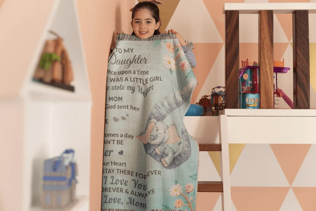 To My Daughter, You bring me Hope and Joy Love, Mom Heirloom Woven Blanket, Birthday, Holiday, Heartfelt Personalized Gift