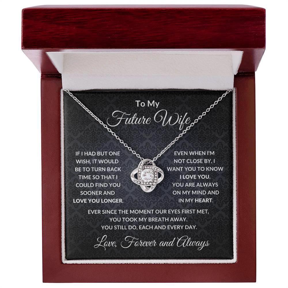 To My Future Wife You are Always On My Mind Valentine Love Knot Necklace