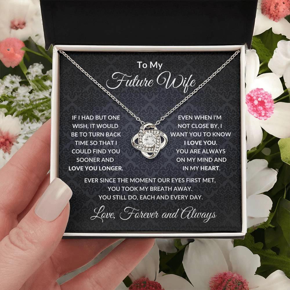 To My Future Wife You are Always On My Mind Valentine Love Knot Necklace
