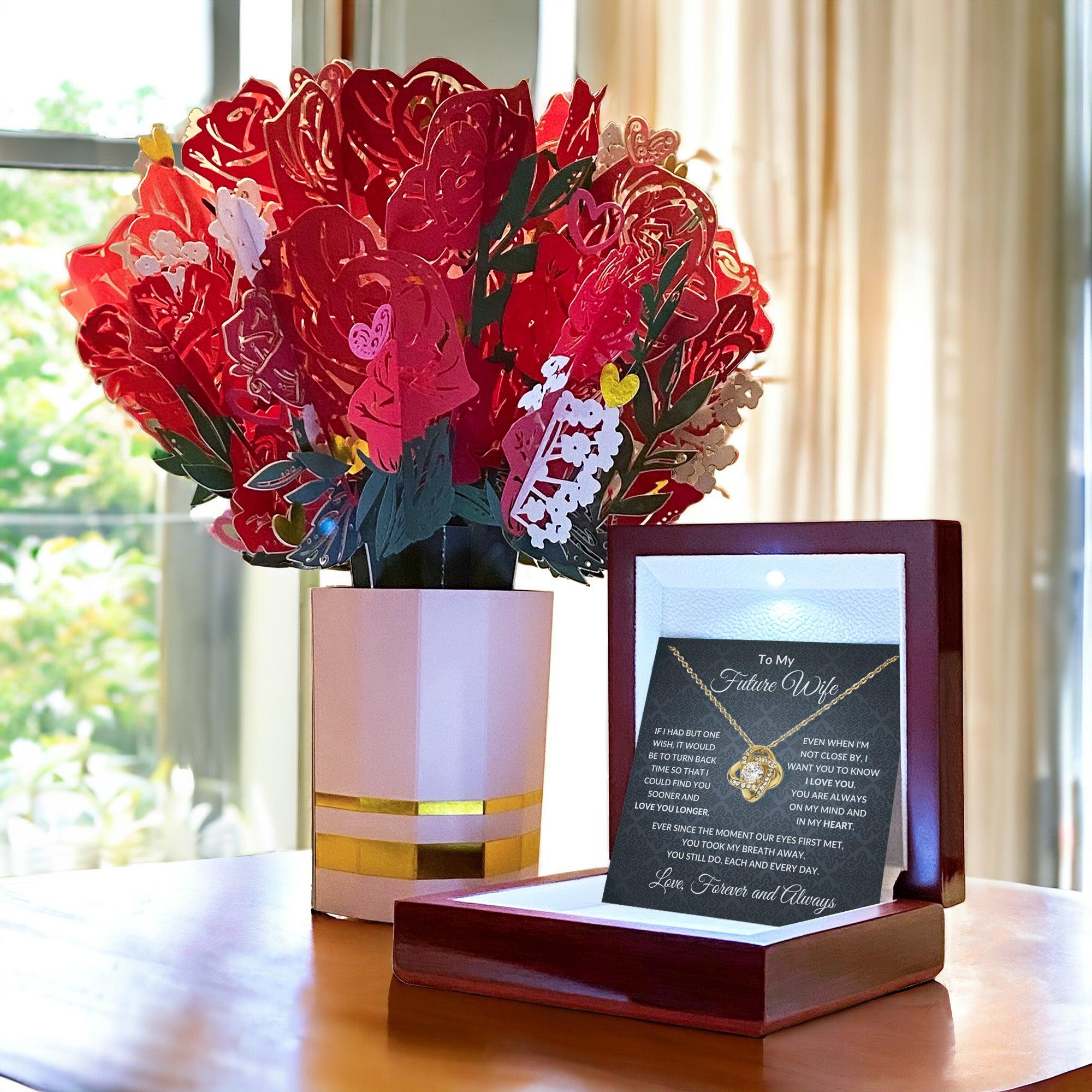 To My Future Wife You are Always On My Mind Valentine Love Knot Necklace - Mallard Moon Gift Shop