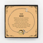 To My Gigi Gifts, Inspirational Gigi Sunflower Bracelet, Sentimental Birthday Christmas Unique Gifts For Gigi Behind you, all your memories, before you, all your dreams, around you, all who love you, within you, all you need