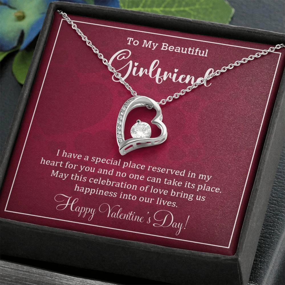 To My Girlfriend I have a Place Reserved in my Heart Forever Love Pendant Necklace