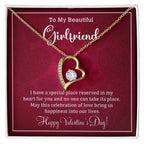 To My Girlfriend I have a Place Reserved in my Heart Forever Love Pendant Necklace