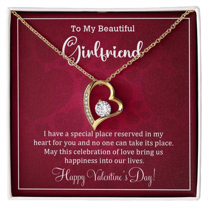To My Girlfriend I have a Place Reserved in my Heart Forever Love Pendant Necklace - Mallard Moon Gift Shop