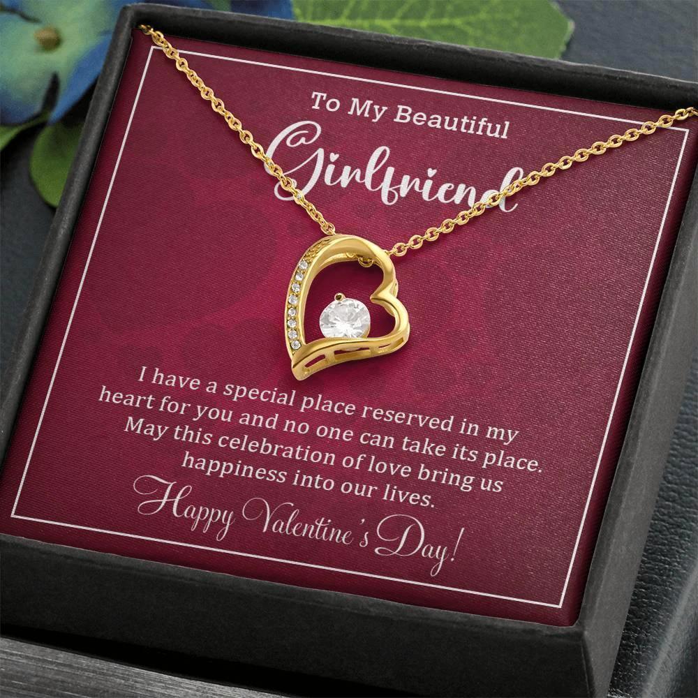To My Girlfriend I have a Place Reserved in my Heart Forever Love Pendant Necklace
