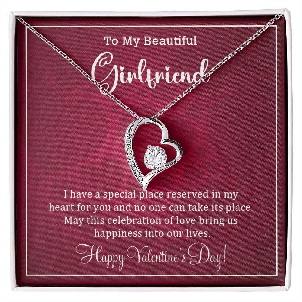 To My Girlfriend I have a Place Reserved in my Heart Forever Love Pendant Necklace