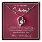 To My Girlfriend I have a Place Reserved in my Heart Forever Love Pendant Necklace