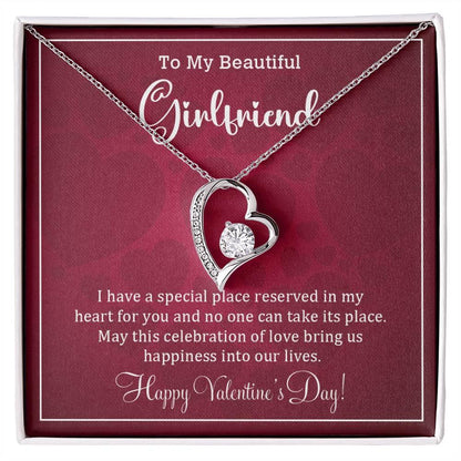 To My Girlfriend I have a Place Reserved in my Heart Forever Love Pendant Necklace - Mallard Moon Gift Shop