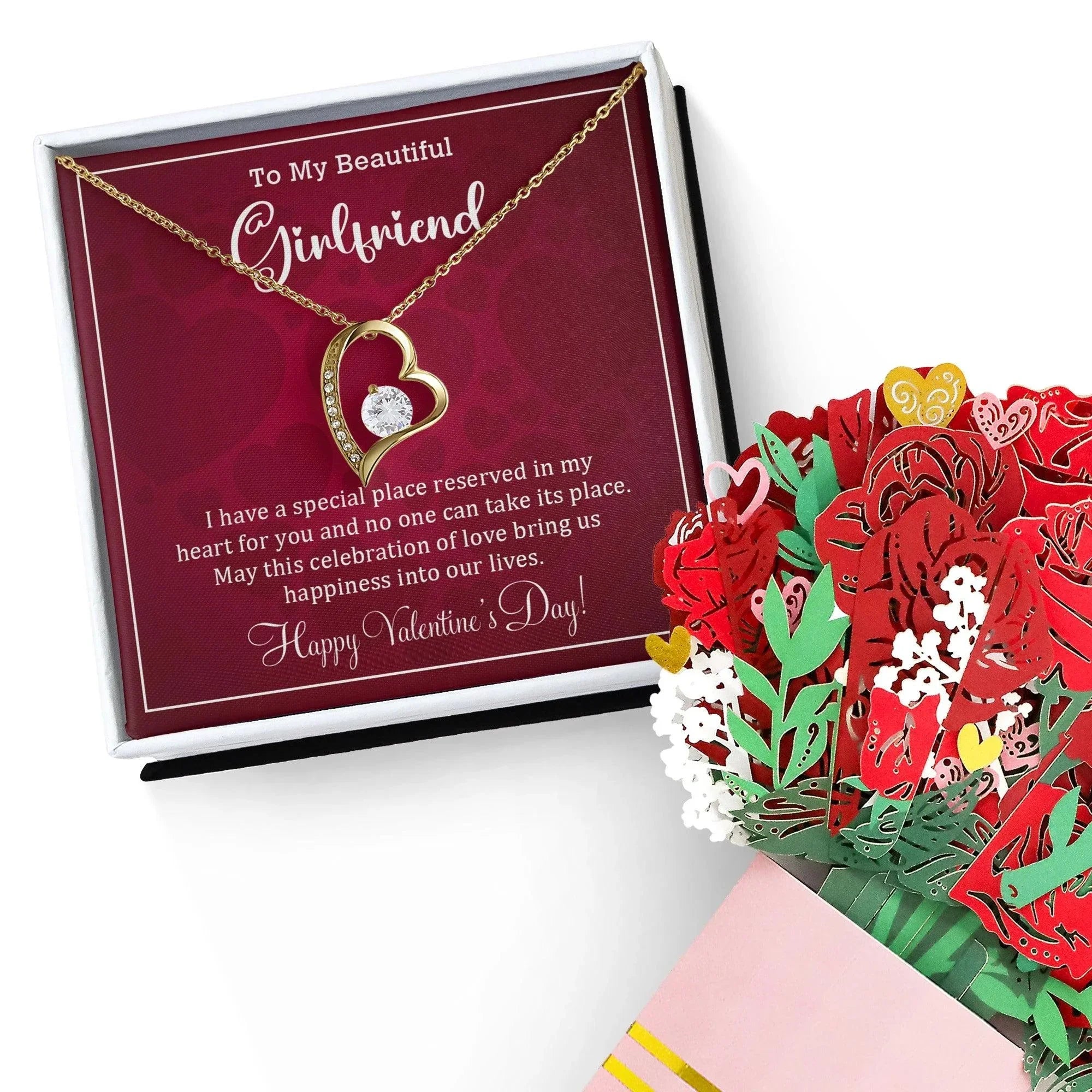 To My Girlfriend I have a Place Reserved in my Heart Forever Love Pendant Necklace