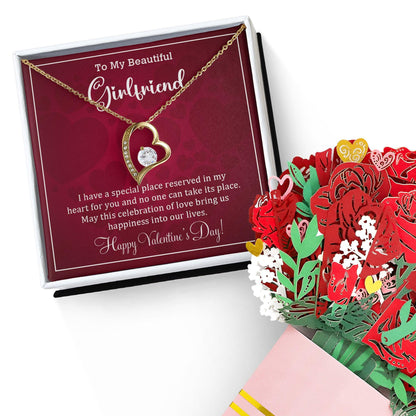 To My Girlfriend I have a Place Reserved in my Heart Forever Love Pendant Necklace - Mallard Moon Gift Shop