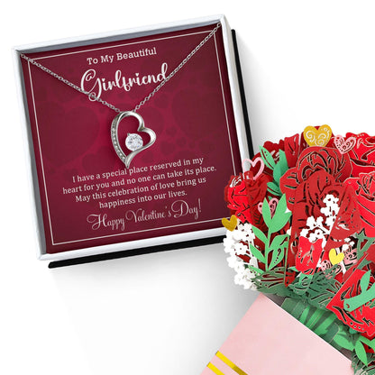 To My Girlfriend I have a Place Reserved in my Heart Forever Love Pendant Necklace - Mallard Moon Gift Shop