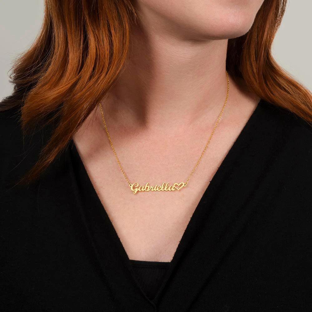 To My Girlfriend I have a Place Reserved Valentine Heart Name Necklace