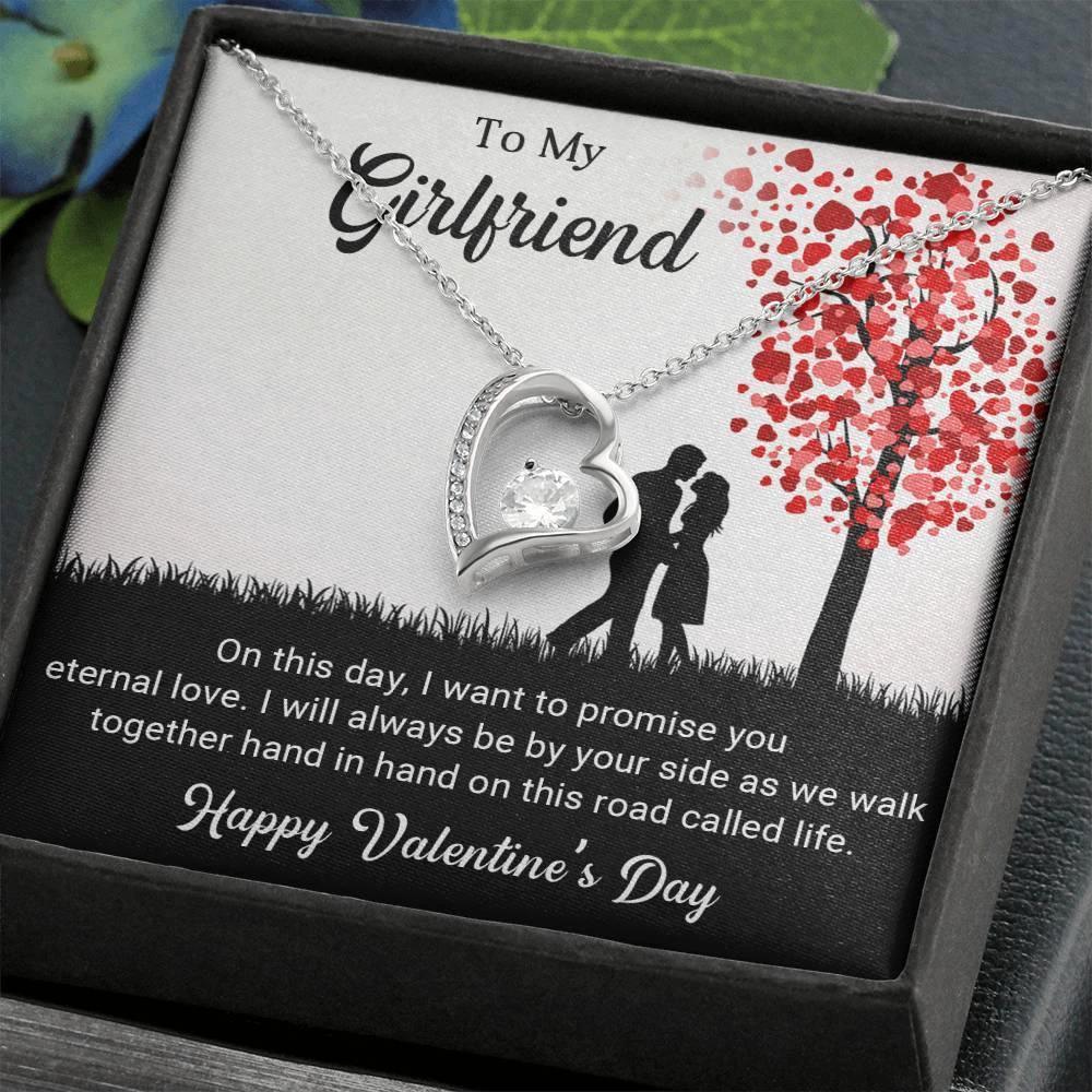 To My Girlfriend I Promise You Eternal Love Forever Love Pendant Necklace