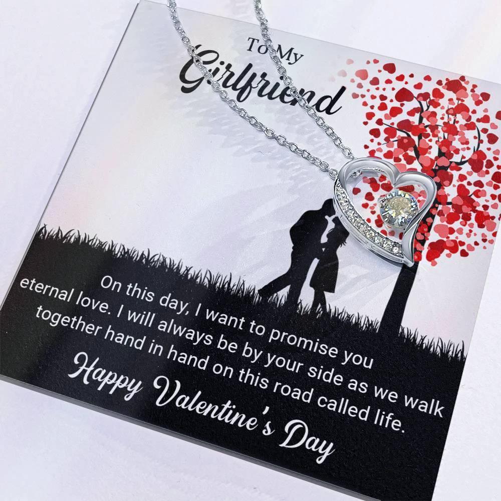 To My Girlfriend I Promise You Eternal Love Forever Love Pendant Necklace