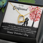 To My Girlfriend I Promise You Eternal Love Forever Love Pendant Necklace