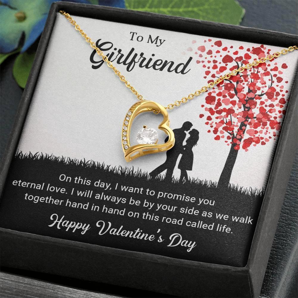 To My Girlfriend I Promise You Eternal Love Forever Love Pendant Necklace
