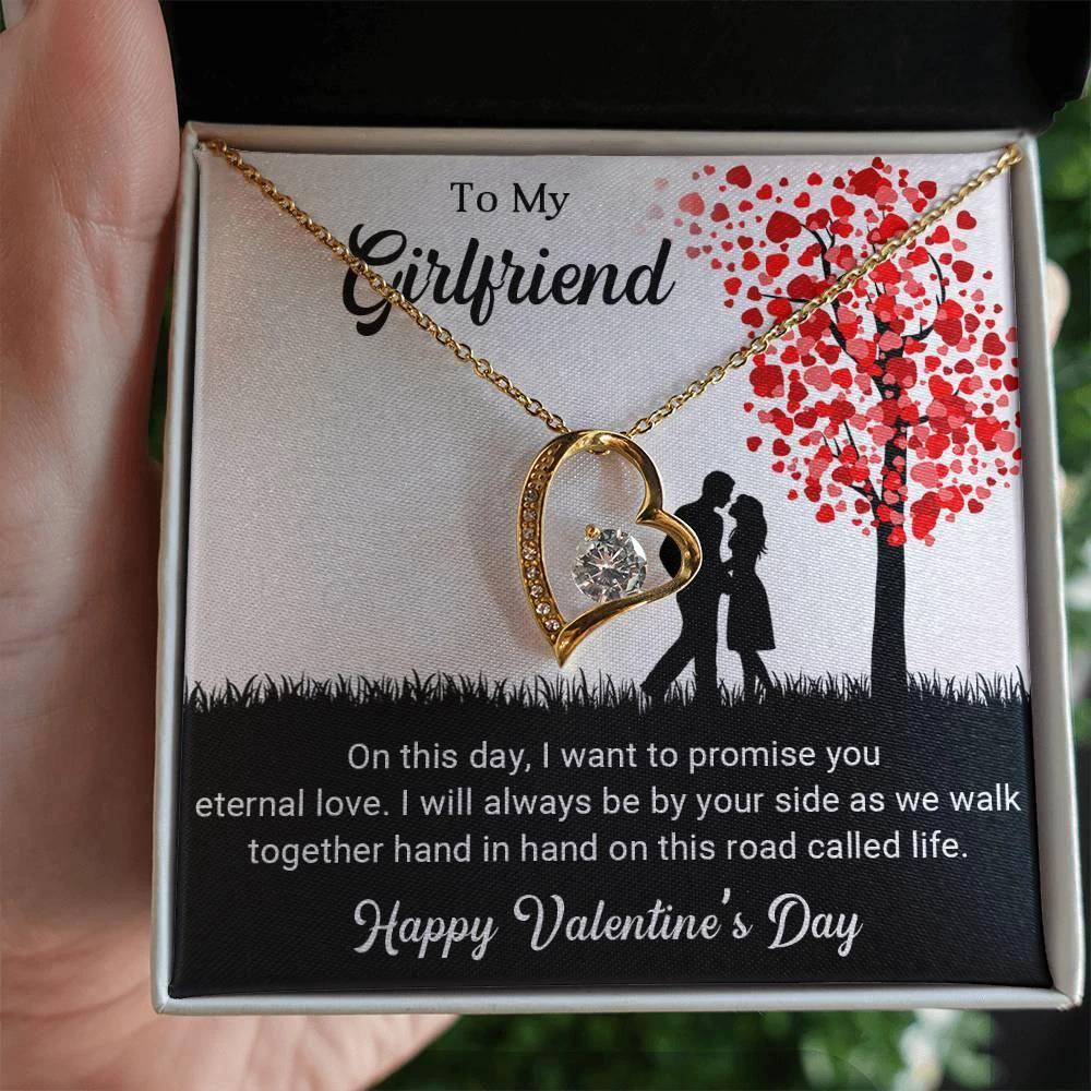 To My Girlfriend I Promise You Eternal Love Forever Love Pendant Necklace