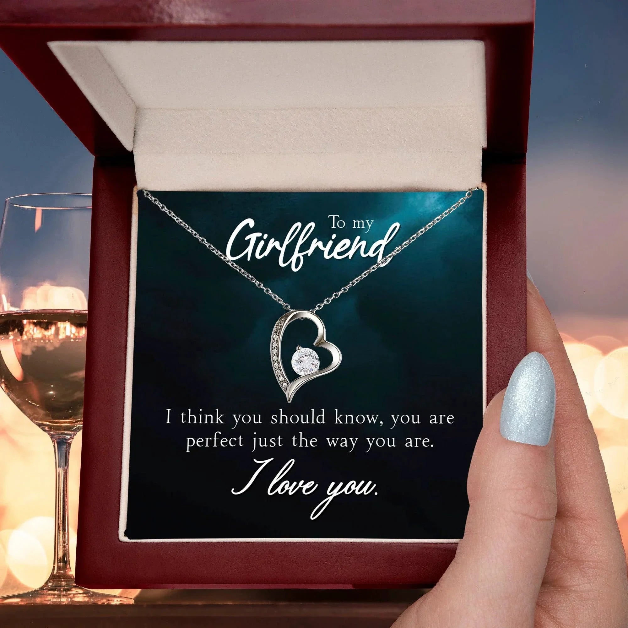 To My Girlfriend I Think You Should Know Forever Love Pendant Necklace