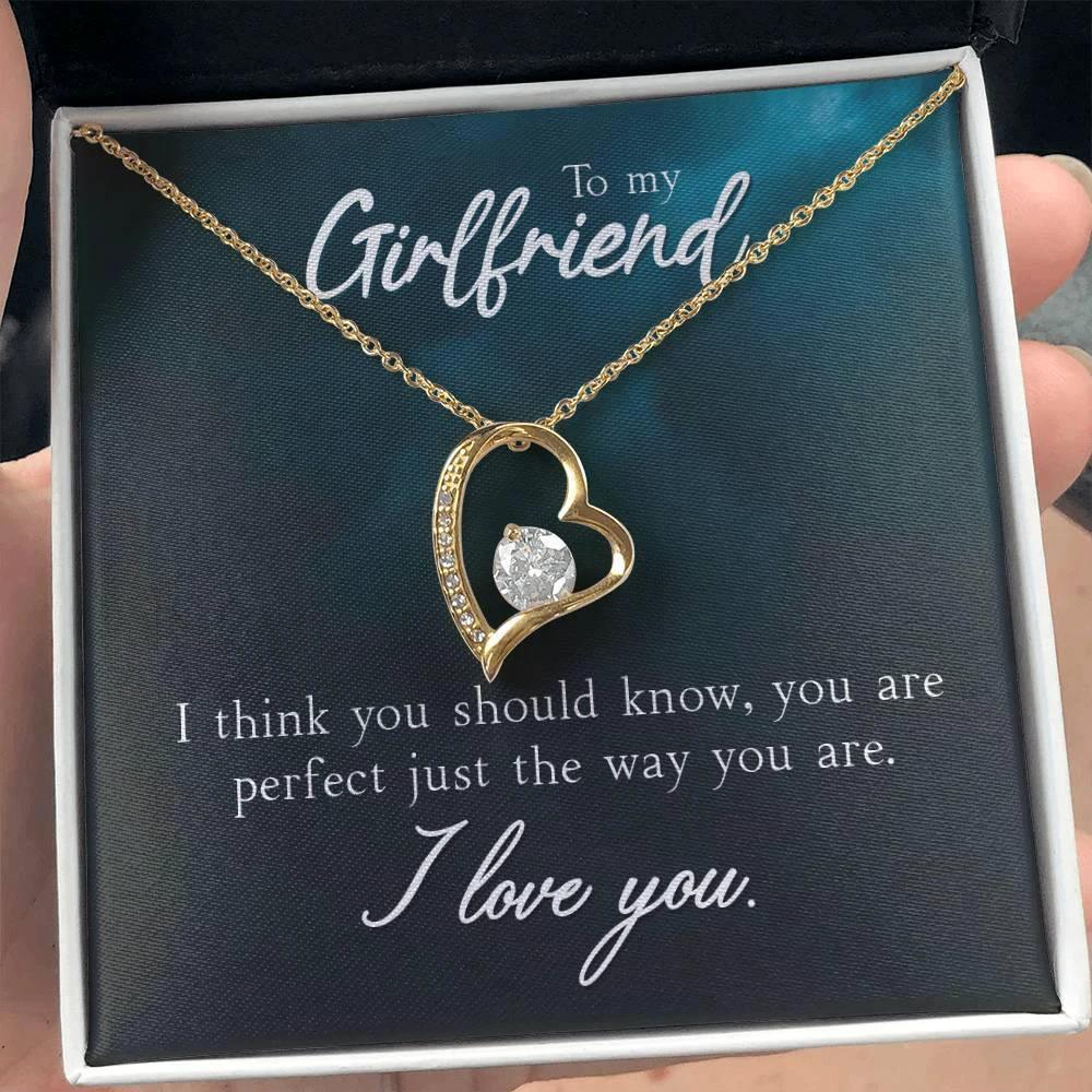 To My Girlfriend I Think You Should Know Forever Love Pendant Necklace
